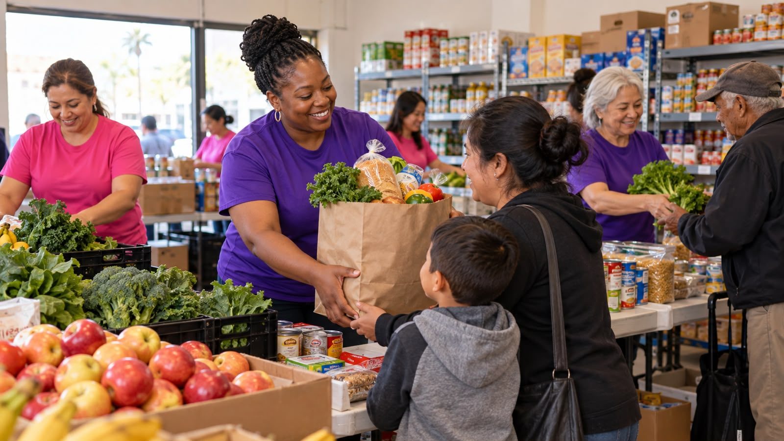 Food pantry giveaway